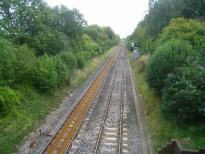 Photo 6x4 Full speed ahead East Oakley Main line passing through the vill c2011