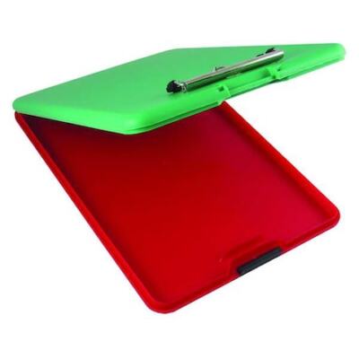 Zoro Select 00580 8-1/2'' X 11'' Storage Clipboard, Red/Green