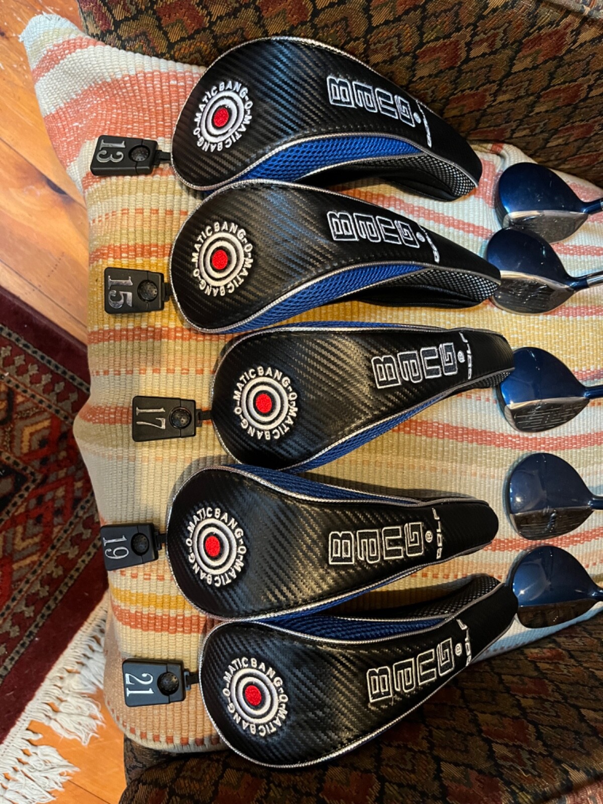 Bang fairway woods 13,15,17,19,21 with head covers right hand senior