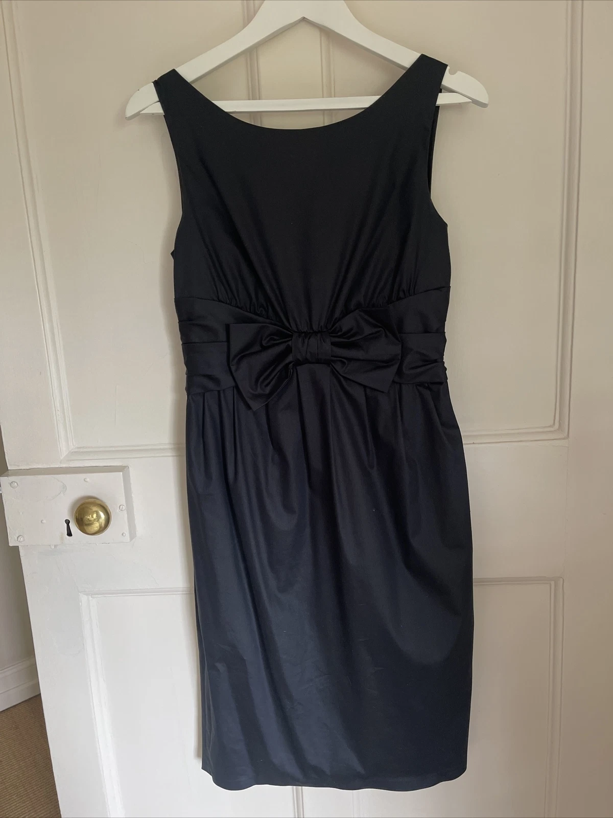 ABITO DONNA MOSCHINO NERO DETTAGLIO FIOCCO TAGLIA UK 12 MEDIO