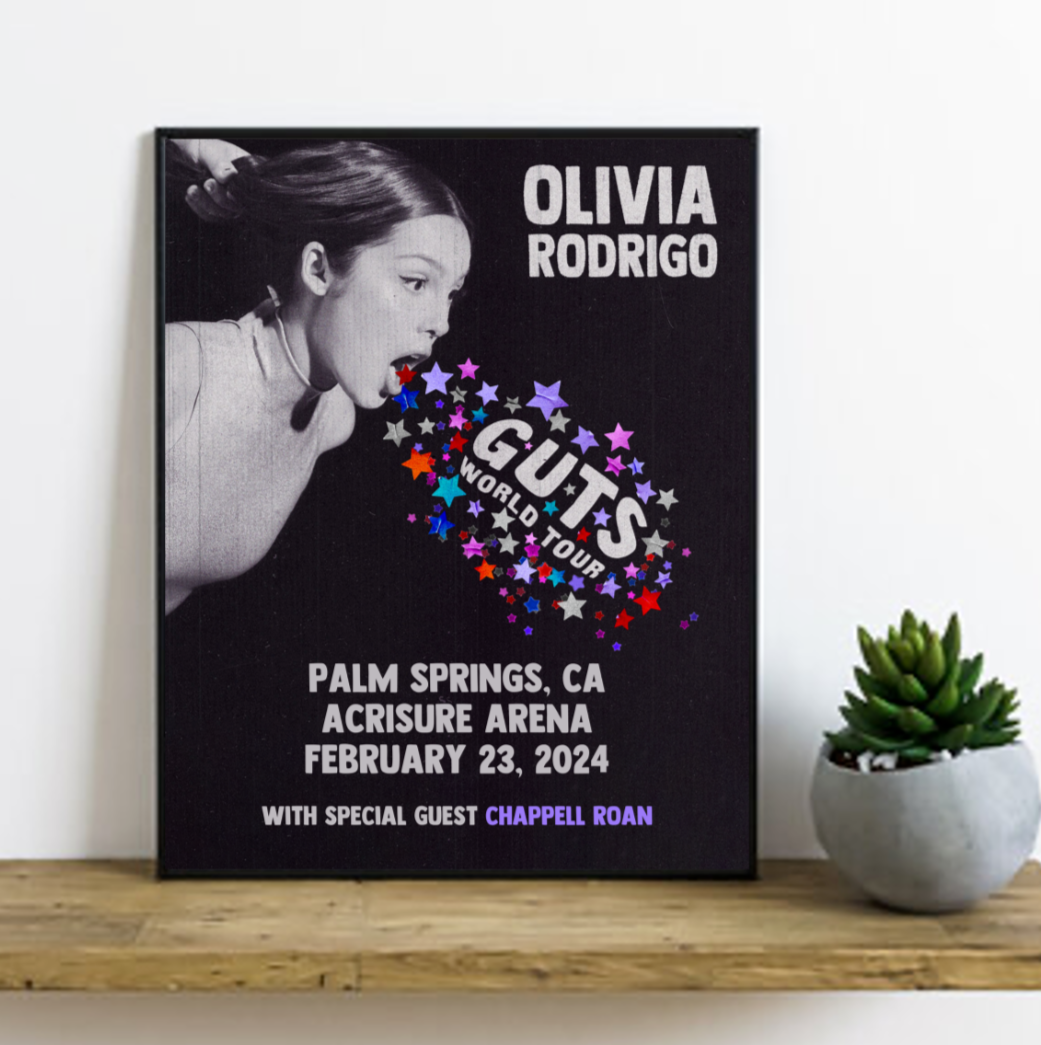 Olivia Rodrigo Custom Poster Guts Tour Personalized 2024 Concert