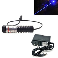 1pc 445nm 450nm 1.5W 1500mw blue dot Laser diode module with 12V adapter 22 90mm