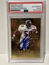 JESSIE TUGGLE Signed Auto 1995 Fleer Ultra Gold Medallion Falcons PSA/DNA Slab