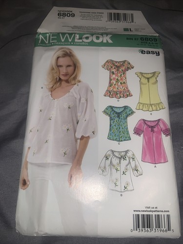 Simplicity New Look 6809 Misses six size in one Shirt/Top Sz A 6-16