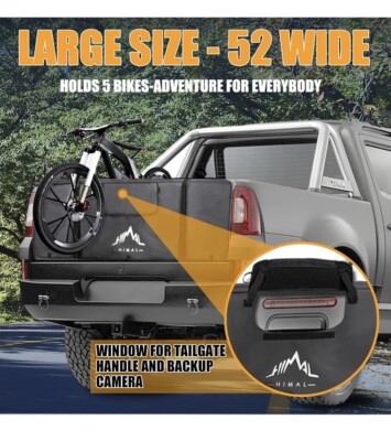 Tailgate Bike Pad, Pickup Truck Tailgate Pad Carry 5 Mountain Bikes Tailgate Cover Tailgate Protection Truck Tailgate Pad - 34 - View #13