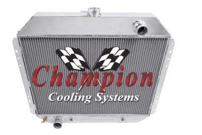 ER 3 Row Radiator,Flap Shroud,SPAL 16'' MP Puller Fan-1968-1979 Ford F-Series V8