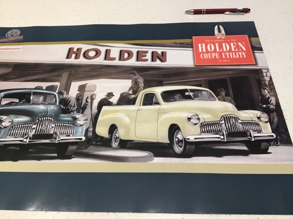 HOLDEN VINTAGE CAR POSTER MOTOR ENGINE 1 CAR V8 COMMODORE MONARO