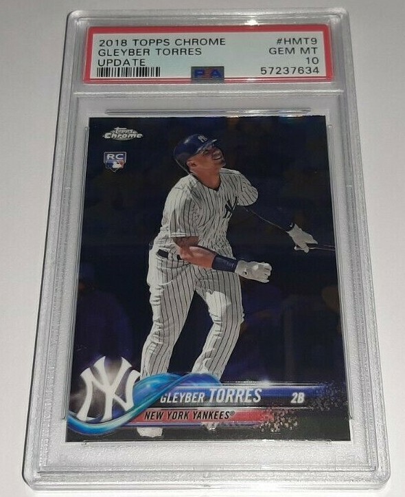 2018 Topps Chrome Update #HMT9 Gleyber Torres Rookie Card RC Graded PSA 10 Gem