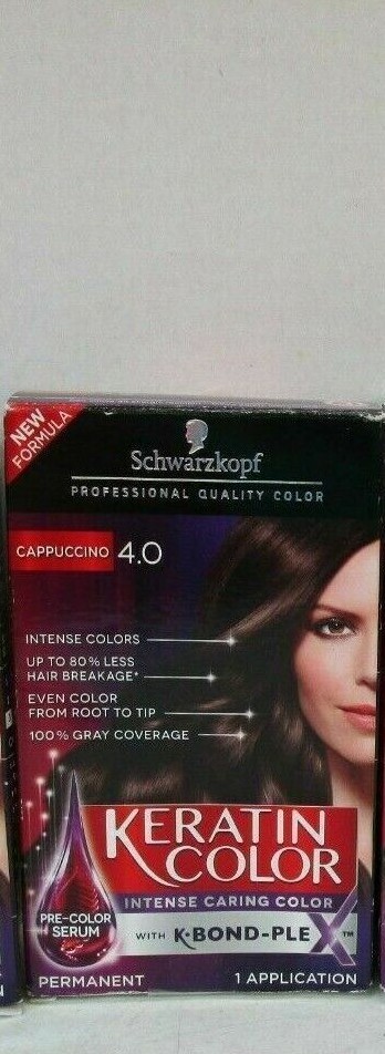 Schwarzkopf Keratin Color Permanent Hair Cream 4.0 Cappuccino Beauty Home