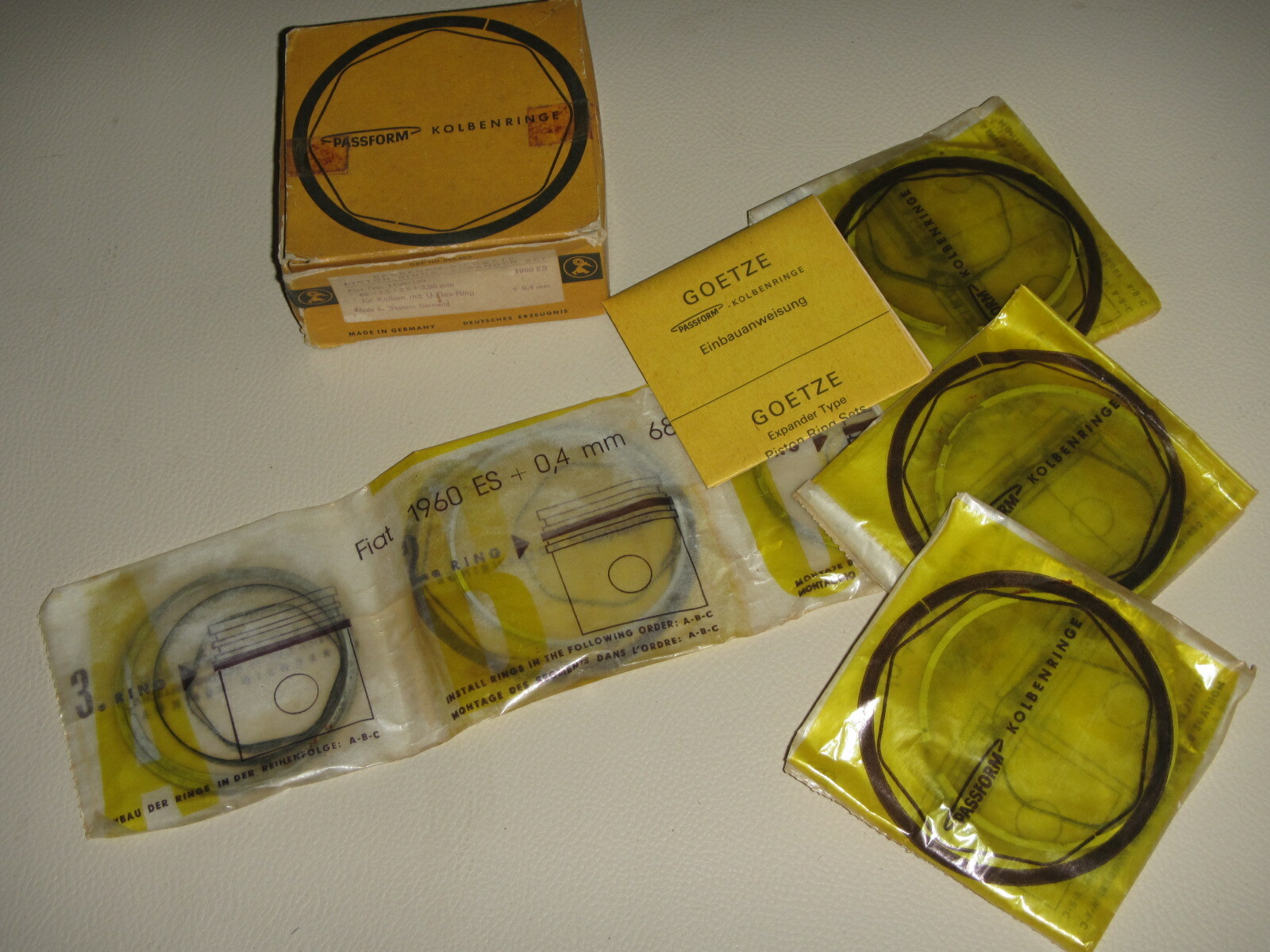 Segment de piston Goetze FIAT 1100 103 pour vos voyages en anciennes