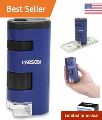 Ultra Lightweight Pocket Microscope | Crystal Clear Images | Zoom & LED