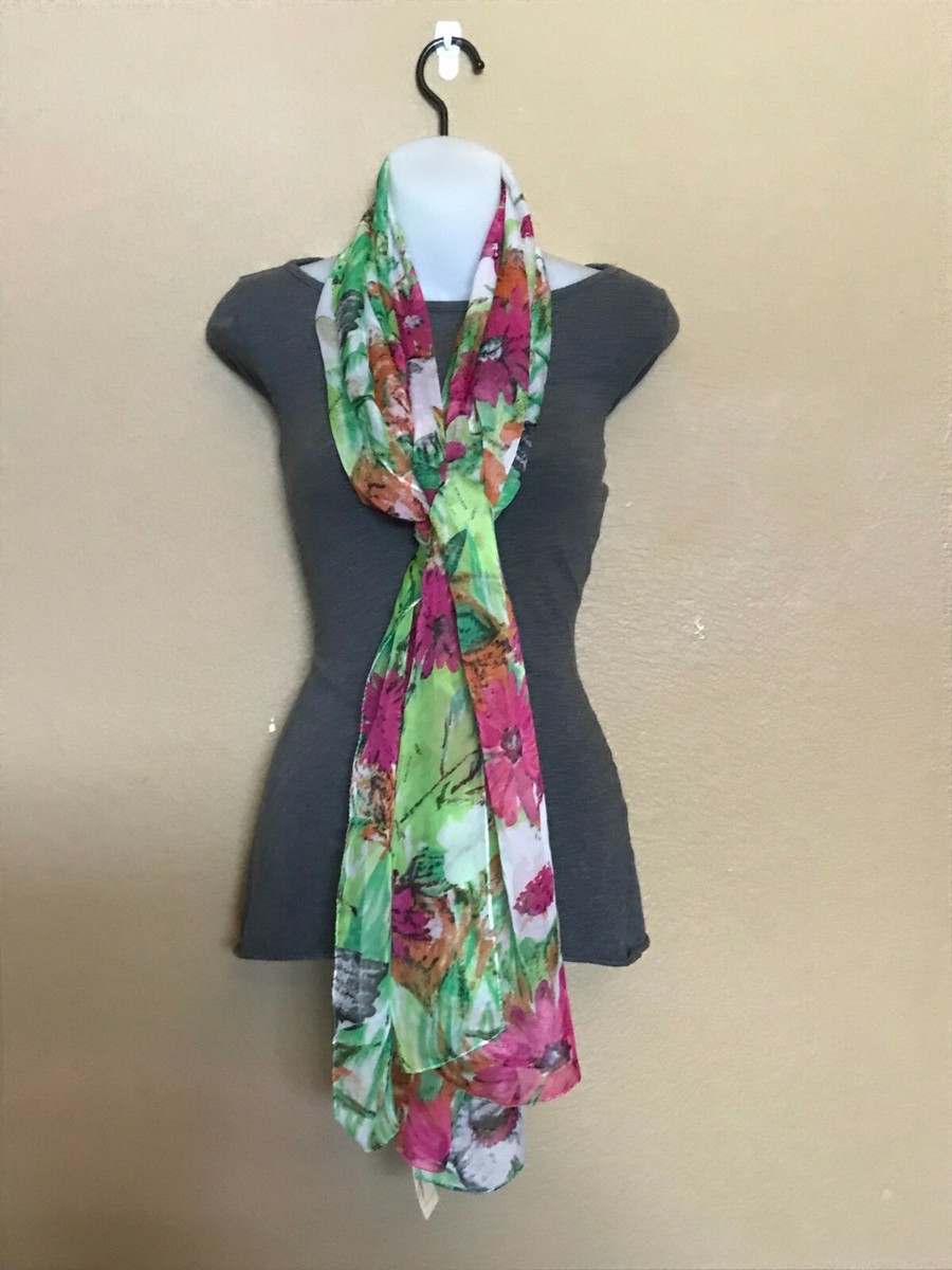 NWT Collection 18 Floral Scarf | eBay display picture 1