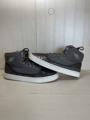 Nike Jordan Jasmine Prem Youth 5 Grey Sparkle Girls High Top