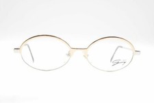Vintage Genny 502 5003 56 18 130 Gold Silver Oval Glasses Frame NOS