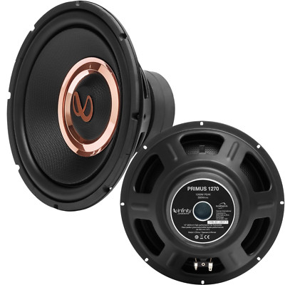 2x Infinity PRIMUS 1200 12'' Inch 2400W Car Audio Subwoofer High Performance