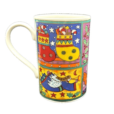 Vintage Dunoon Stoneware Scotland Jane Brookshaw Winter Wonderland 8 Oz Cup Mug