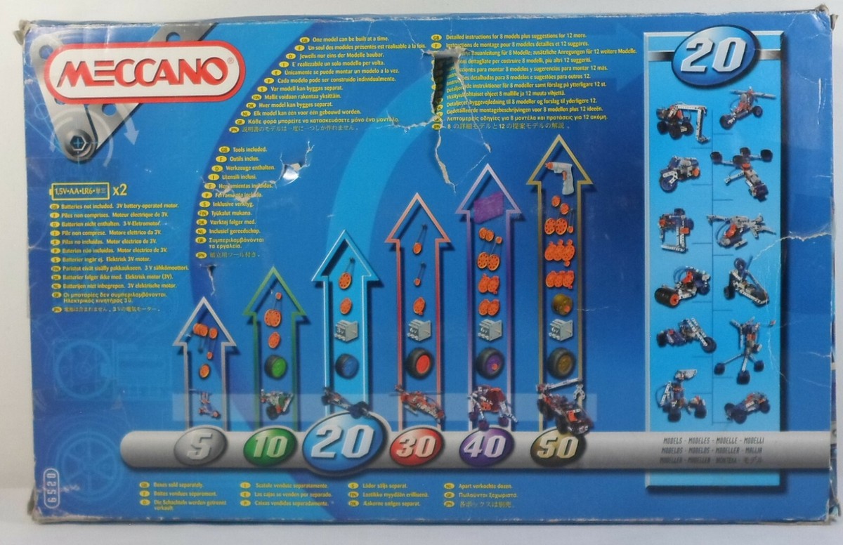MECCANO VTG 1998 ERECTOR MOTION SET # 6520 INCOMPLETE WORKING