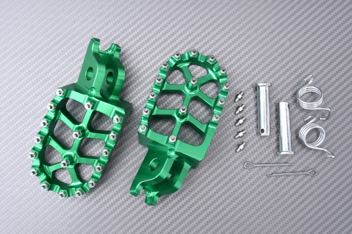 Repose-pieds vert en aluminium renforcé pour moto Honda CR250R 2002-2007