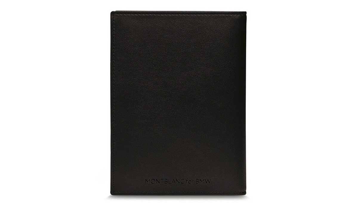 BMW Genuine Montblanc For Passport Cover Matte Effect Black