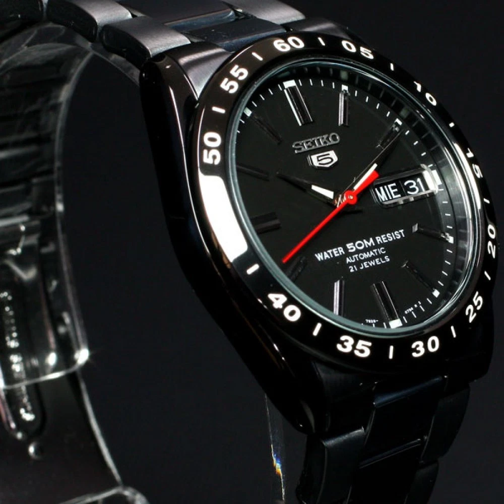 SEIKO 5 SNKE03 SNKE03K Automatic Analog Stainless Steel Black