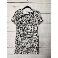 Ann Taylor Womens Sheath Dress Multicolor Animal Print Pockets Short Petites 0