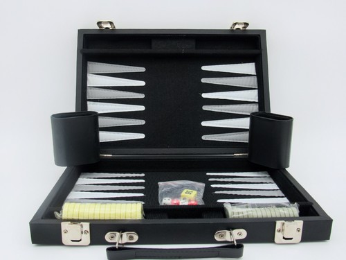 Collector's Edition Backgammon - Cardinal - Leatherette Case - Stitched Felt - Picture 2 of 6