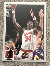 1994 Upper Deck Collector's Choice Silver Foil Signature Hakeem Olajuwon #34 HOF