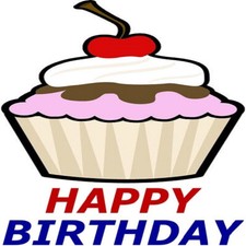 30 Custom Happy Birthday Cupcake Personalized Address Labels