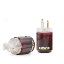 Gold Plated Pin US Schuko Power Plug IEC Connector for HIFI Audio Power Cable