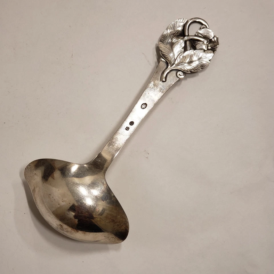 Датский 830 Серебряный Ковш Лошади Solvarefabrik - Johannes Siggaard Проба - 1941 - Изображение 2 из 4