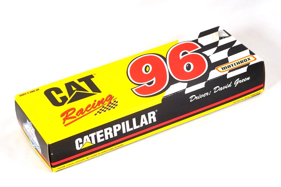 1997 Matchbox CAT NASCAR David Green Caterpillar Tractor Trailer Transporter - Image 2 of 4