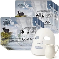 Korean Premium Goat Milk Mask Pack Whitening Mask Facial Mask Sheets 10pcs