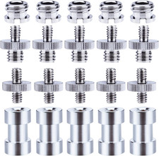 1/4 Inch and 3/8 Inch Converter Threaded Screws Adapter Mount Set for Camera/Tri
