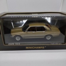 Minichamps 1/43 Scale Diecast Car BMW 733i 1977 Gold Metallic 7 Series