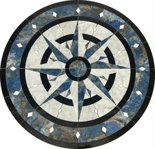 Floor Marble Medallion 24x24 Inch