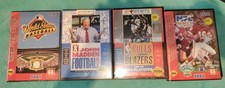 Lot of 4 Sega Genesis Sports Games CIB Complete   NFL MLB NBA