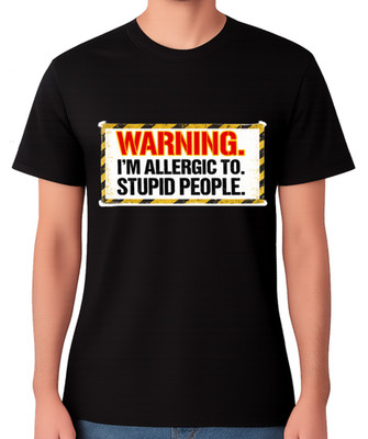 T-Shirt Warning I'm Allergic To Stupid People lustig Menschen Humor Unisex Shirt