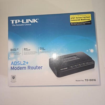 TP-LINK ADSL2+ Modem Router Model-TD-8816 Dual Firewall Easy To Use 