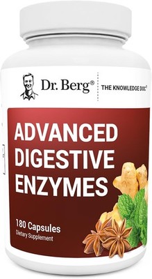Dr. Berg Advanced Digestive Enzymes with Apple Cider Vinegar, 180 Capsules