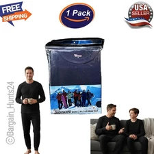 Mens Waffle Knit Thermal Long Johns Warm Underwear Top+Pants 2PCS Set - New