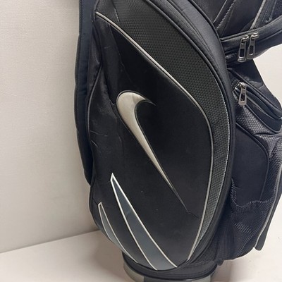Nike Golf Cart Bag 14-way Divider Black & Gray Rain Cover Included