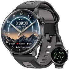 Mingdaln Smart Watch GPS, 1.43" AMOLED Screen Smart Watch for Men/Women Fitne...