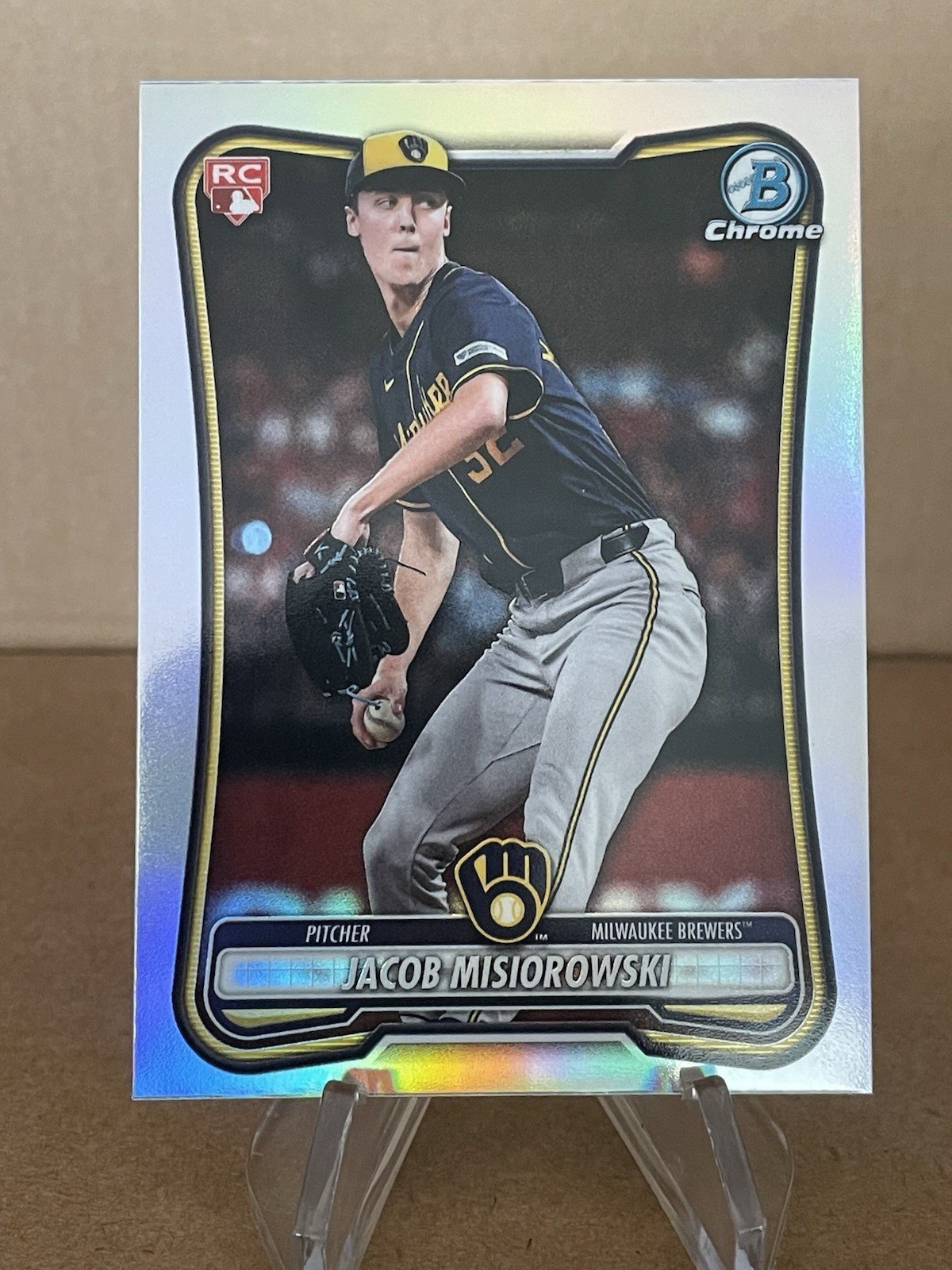 2026 Bowman Chrome Jacob Misiorowski Rookie Red Variation SP #35 Brewers
