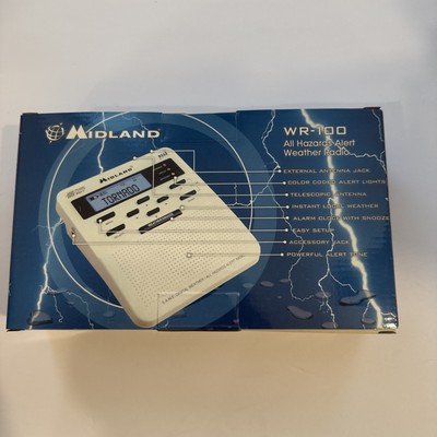  Midland WR-100 All Weather Radio Public Alert Emergency Broadcast NOAA SMS