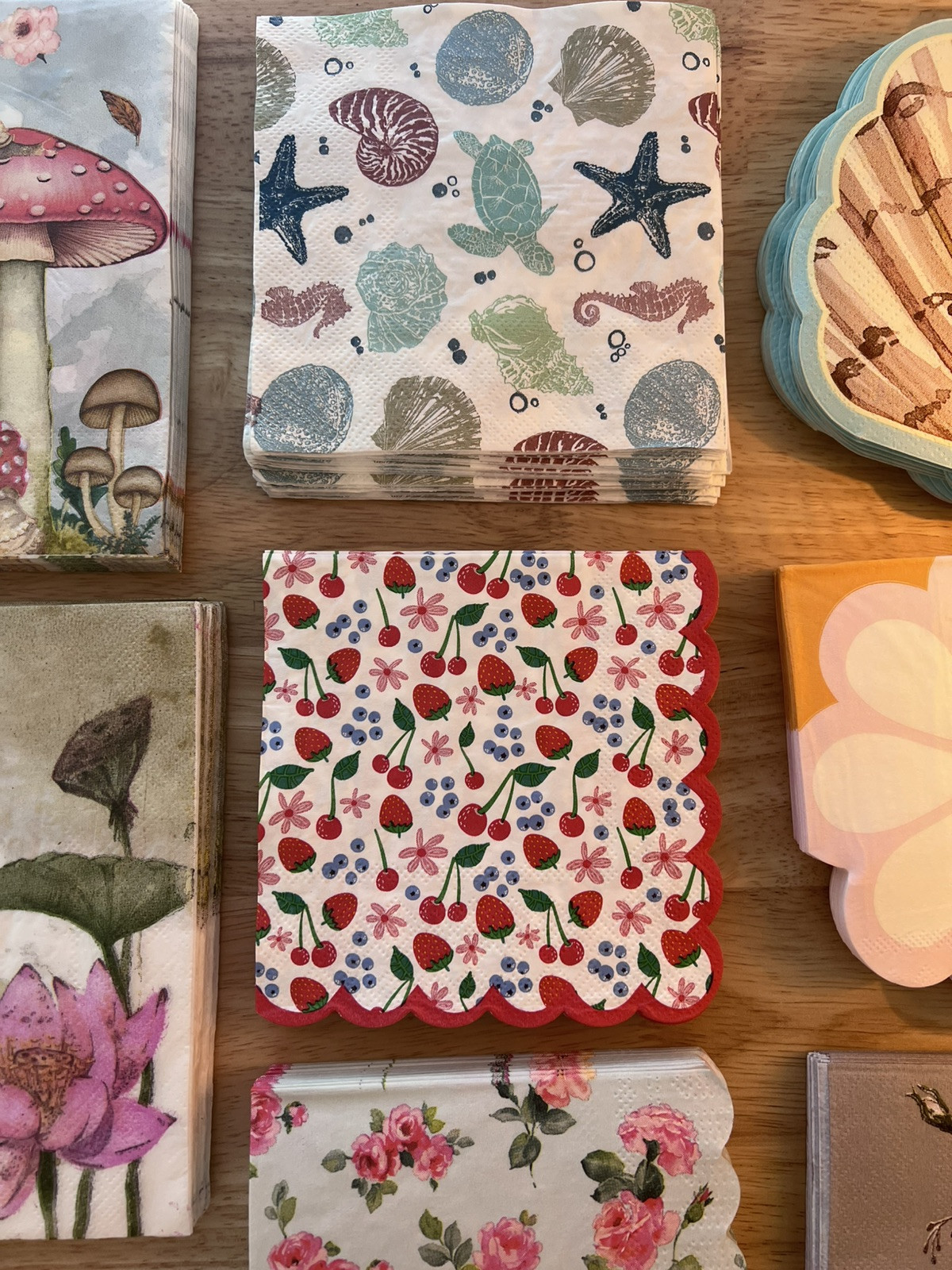 Flower Paper Napkins For Decoupage Crafting LOT Of 20 Flowers Printed