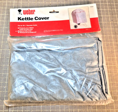Vtg NOS 1984 Weber Grill Kettle Cover 4301 Unopened Package 18 1/2'' Diameter  c
