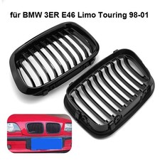 2pcs Grill Schwarz K�hlergrill Nieren Grill f�r BMW 3ER E46 Limo Touring 98-01