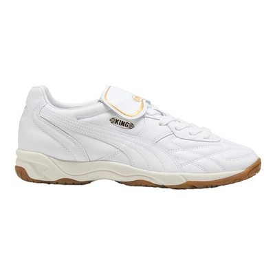 PUMA King Indoor Lace Up  Mens White Sneakers Casual Shoes 40168302