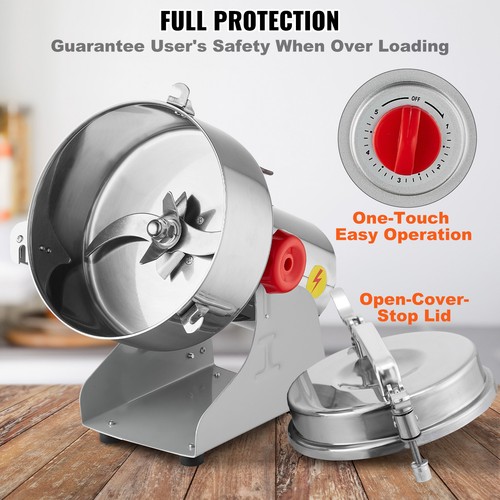 VEVOR Commercial Spice Grinder Electric Grain Mill Grinder High Speed - Picture 5 of 12