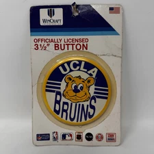 Vintage UCLA Bruins Bear Wincraft Pin Back Button Large VTG UCLA PIN BEAR
